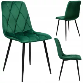    eHokery стол, кадифе, нюанси на зелено, 1 бр.