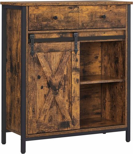  Скрин Songmics Vasagle 70 x 30 x 80 см нюанси на кафяв мат