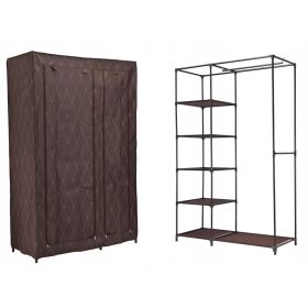    Гардероб Gockowiak GARD VITTO KAJA BROWN 110 x 175 x 45 см нюанси на кафяво