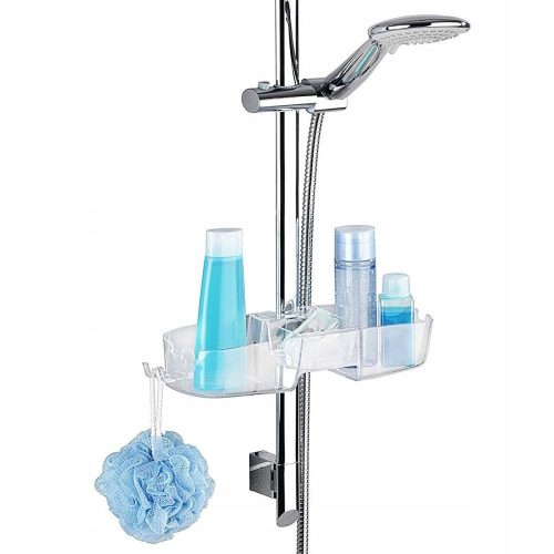  Окачена етажерка за баня Wenko Caddy 8x36 см, прозрачна
