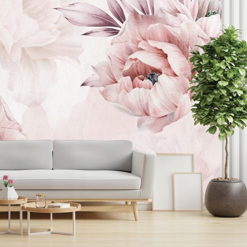 Тапет цветя NATURE 400x280 см розови божури
