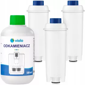    1x 500 ml ДЕКАЛИНИРАНЕ Машина за еспресо DELONGHI 3x ФИЛТЪР