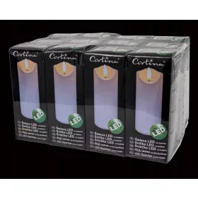   LED Свещи за Помен - Комплект от 12 Броя, Бял Цвят с Топло Бяло Пламъче