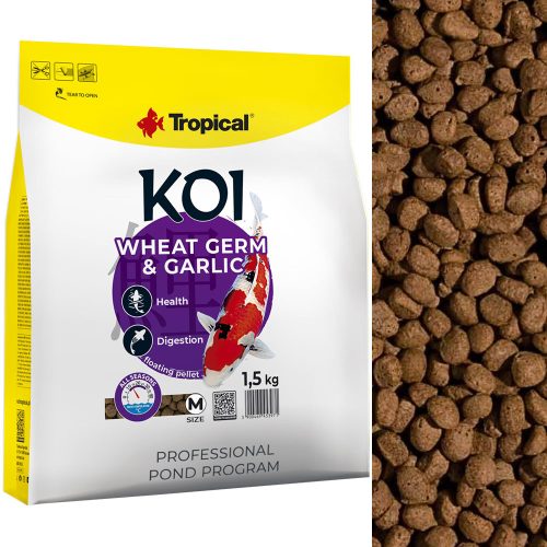  Храна за тропически рибки 45387 Koi Wheat Germ & Garlic 1,5 кг
