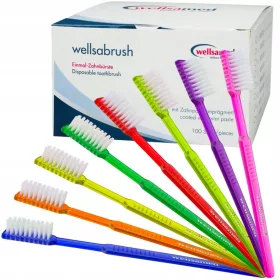    Еднократни четки за зъби с паста за зъби WELLSABRUSH 100 бр