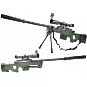    ПУШКА BB GUN Sniper AWP Sniper Rifle Scope 800 BBs БЕЗПЛАТНО + Книга със стикери, комикс Sklep_lolki