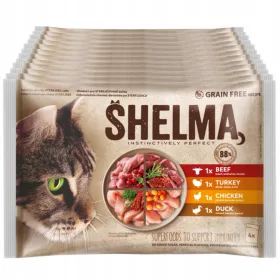    Shelma мокра храна микс от вкусове 0,34 кг