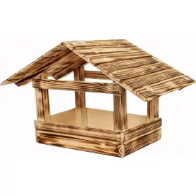    ГОЛЯМА ДЪРВЕНА хранилка за птици Отопляема къщичка за птици