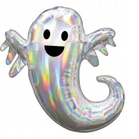    Фолиев балон GHOST, сребрист Iridescent holo XL