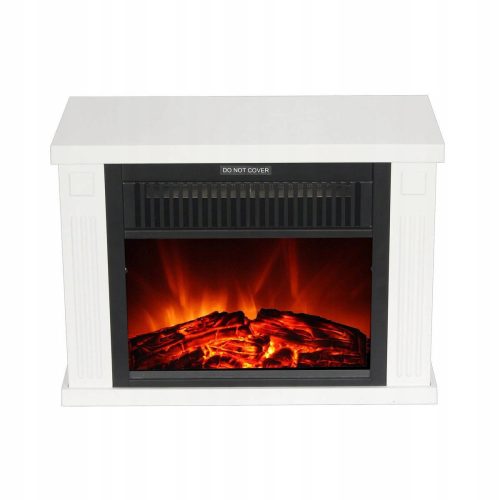 El Fuego стояща камина с функция за отопление, бяла, 1200 W, 34 x 25 x 17 cm