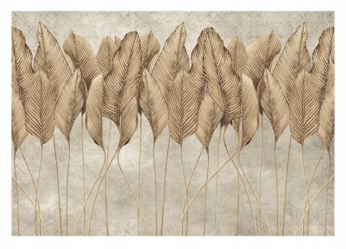  Фототапет LEAVES FEATHERS 3D имитация на бетон 368x254