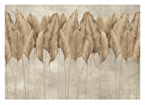 Фототапет LEAVES FEATHERS 3D имитация на бетон 416x254
