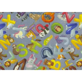   Килим - Плосък тъкан килим ALFABET 200 х 250 см