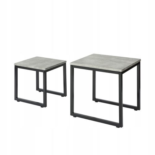  SoBuy FBT42 правоъгълна холна маса 50 x 50 x 50 см нюанси на сивото