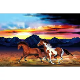   ФОТОТАПЕТ КОНЕ ГАЛОП ЗАЛЕЗ ПЛАНИНИ 360x240