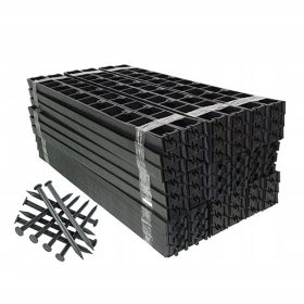   Кантове за градината - Градински пластмасов градински кант GardenPlus+ 5000 cm x 5,8 cm черен