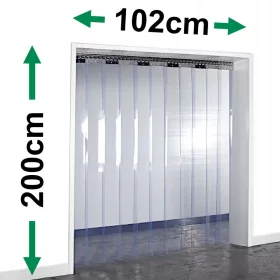   Лентова завеса (ШxВ): 184 x 200 см, PVC ленти 200x2