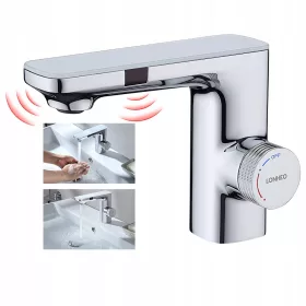   Подов кран за мивка Lonheo Dual-IR Sensor Хромиран кран за мивка