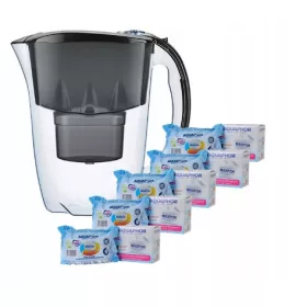    Филтърна кана Aquaphor Филтърна кана + 5x филтърна вложка Amethys 2,8 l черна