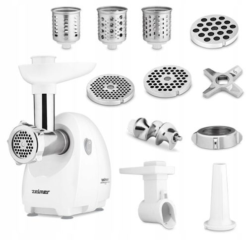  МЕСОМЕЛАЧКА ZELMER МАШИНА + СЛАЙСЕР 1900W 2.5 KG/MIN