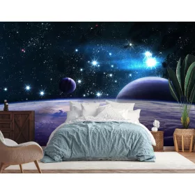   ФОТОТАПЕТ нетъкан текстил планети космос 416x292