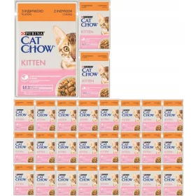    PURINA CAT CHOW Kitten с пуешко и тиквички 26x85гр
