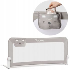    Защитно покривало за легло Nukido, сиво 150 x 35 x 66 см