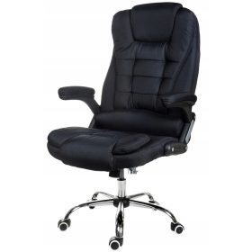    FBJ004 Черно кресло от дамаска с регулируема облегалка