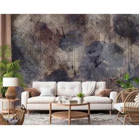 РЕТРО ЦВЕТЯ НА МАК ФОТОТАПЕТ 416x292