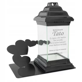   Голям XXL некролампион с персонализирана поставка за гроб на мама или татко