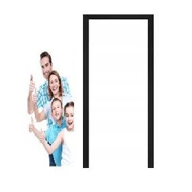   Цялостна фиксирана рамка за врата 90 - 90 mm бяла, тъмно дърво, светло дърво, сиво