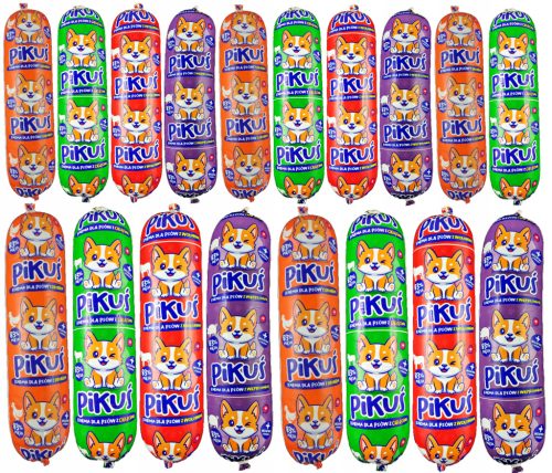  18x1KG MIX Храна за кучета Pikuś bar 83% месо