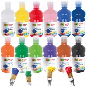    Бои за плакати HAPPY COLOR 12col x 0.5l темпера