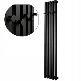   Воден радиатор за баня Komin-Expert 525 W 250 x 1500 mm черен