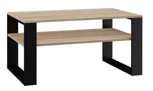  TopEshop Модерна правоъгълна холна маса 90 x 58 x 50 см, дъб сонома
