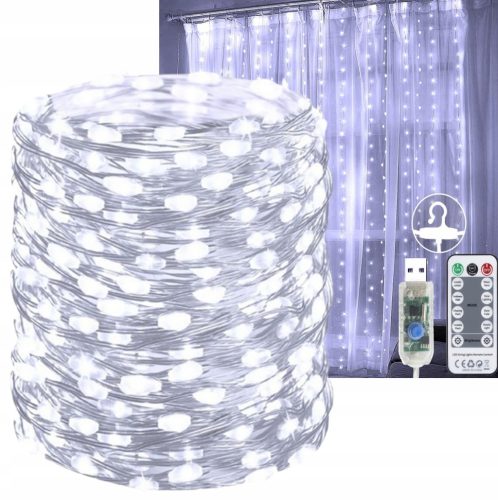  ВИСЕЩИ ЛАМПИ ICILS GARLAND LED СВЕТЕЩА ЗАВЕСА ЗА ПРОЗОРЕЦ СТЪЛБИЩЕ СВЕТЛИНИ