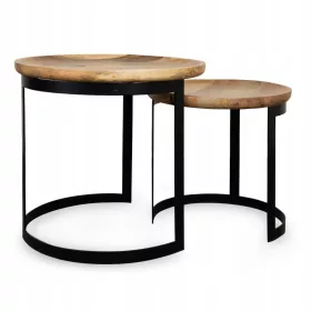    Кръгла холна маса Gomla Mango 51 x 43 x 53 см