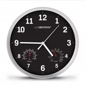   Часа - Стенен часовник Esperanza черен 26см