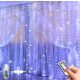  LED светещи перде 300 3х3м, студено бяло