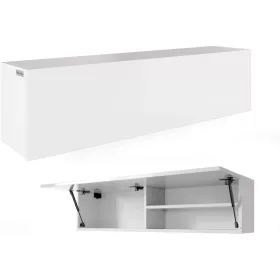  Окачен шкаф за баня, 120 см, бял