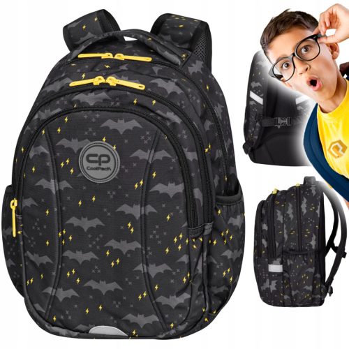 Ученическа раница с много отделения CoolPack черна 21г