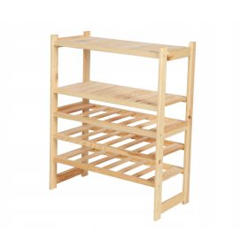    Дървен рафт за килер за вино LSR 5 рафта Нат