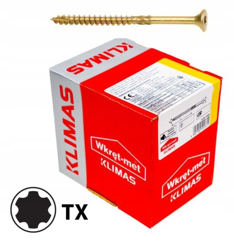 Дърводелски винтове за дърво 4.5X80 Torx 250 бр
