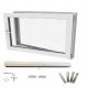 PVC прозорец Lorac RU50x40B-58P десен 50x40см бял