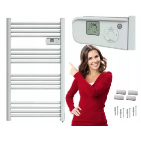   Електрически радиатор за баня Goodhome 500 W 550 х 980 мм бял