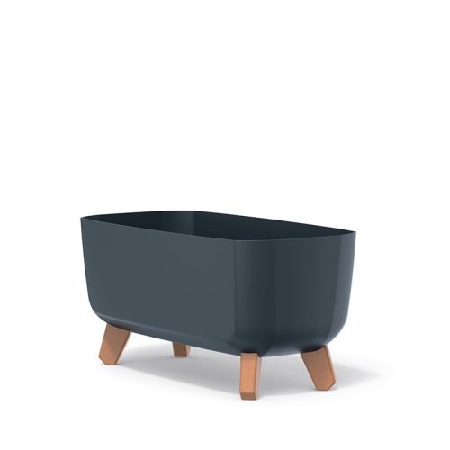  Prosperplast саксия 39 cm x 19,5 x 18,7 cm пластмасови нюанси на сиво и сребро
