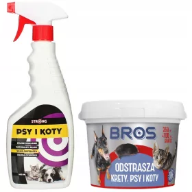   Репеленти против вредители Erpol Репелент против котки, кучета + Репелент за къртици, кучета и котки Bros 334