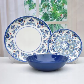   Порцелан, сервиз - MK Hommie Store Ориенталски сервиз за вечеря и кафе 18 бр.