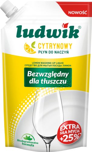  Препарат за миене на съдове Ludwik, Лимон в саше, 450гр