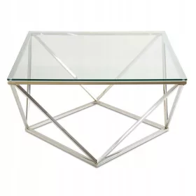    Квадратна холна маса HowHomely Diamanta 80 x 80 x 46 см нюанси на сивото